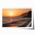 Extra large rolled print of Santa Monica scenery in pastel shades, ideal for art wall dining room.