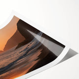 Extra large wall art featuring line art flowers in muted pastel shades on a rolled canvas.