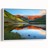 Framed canvas vintage poster art of Vail, Colorado, featuring colorful landscape, ideal for living room decor.