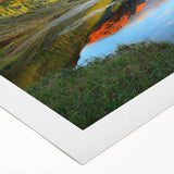 Art deco poster featuring a serene Vail, Colorado landscape in muted earth tones on rolled canvas.