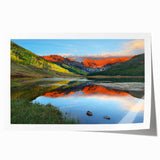 Rolled print of Vail, Colorado scenery in muted earth tones, ideal for art wall dining room.
