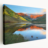 Large canvas print of Vail, Colorado scenery in muted earth tones, suitable for kitchen wall art.