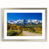 Textured abstract art print of Aspen scenery in muted earth tones on a framed canvas, suitable for bedroom decor.