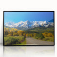 Large abstract wall art depicting Aspen, Colorado scenery in muted earth tones on a framed acrylic.