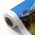 Art deco poster of Aspen, Colorado scenery in pastel shades on rolled canvas, ideal for nursery wall art.