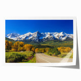 Rolled print of Aspen, Colorado scenery in autumn colors, ideal for art wall dining room.
