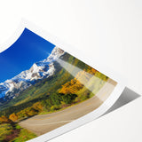 Extra large wall art featuring line art flowers in muted earth tones on a rolled canvas, ideal for large living room decor.