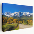 Large canvas print of Aspen, Colorado scenery in muted earth tones, ideal for kitchen wall art.
