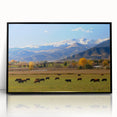 Large abstract wall art depicting Boulder, Colorado, in muted earth tones on a framed acrylic.