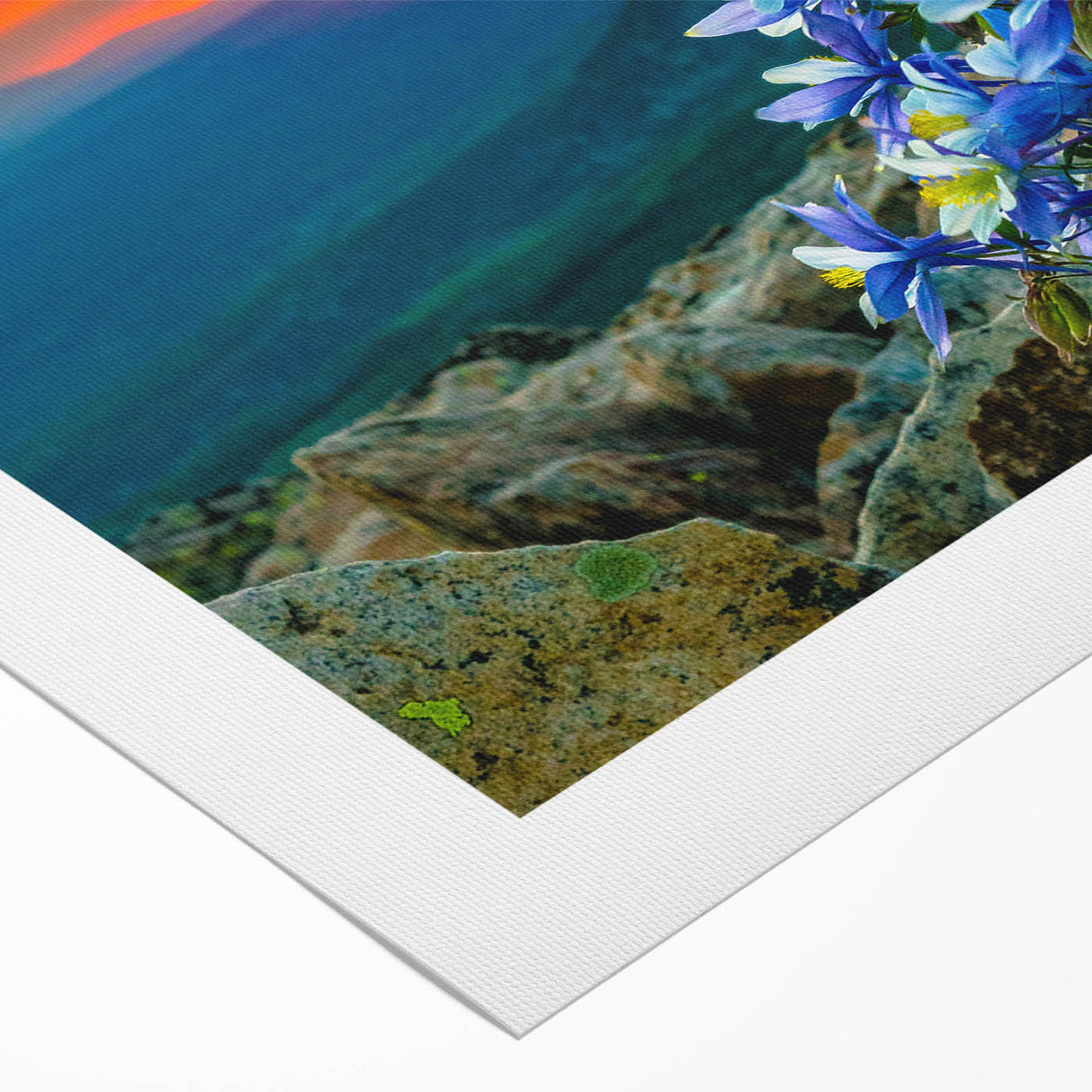 Art deco poster of Colorado Springs with muted earth tones on rolled canvas, suitable for dining room decor.