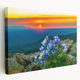 Large canvas print of Colorado Springs landscape in muted earth tones, ideal for kitchen wall art.