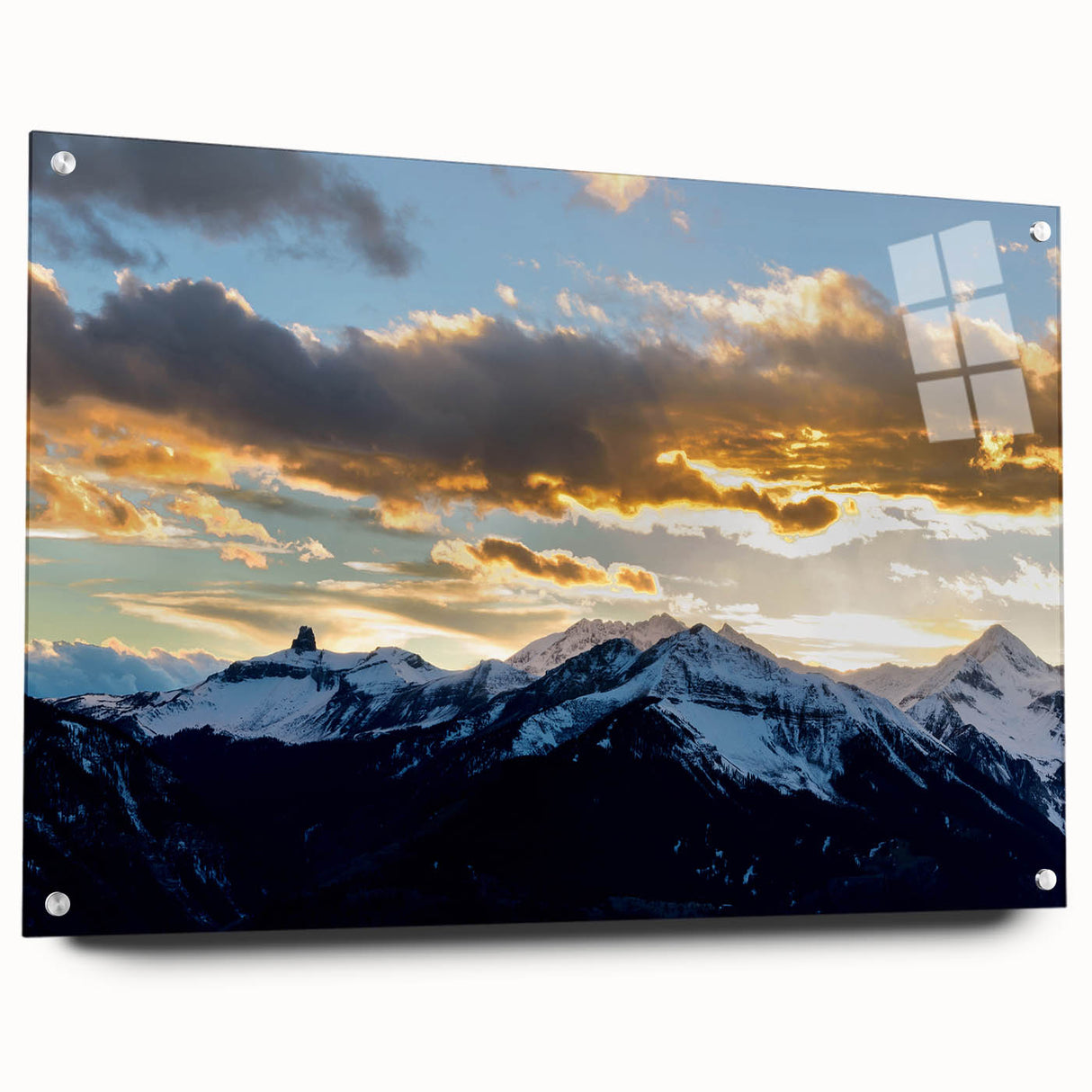 Acrylic print of Telluride, Colorado scenery in soft earth tones, suitable for bedroom or dining room decor.