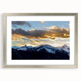 Textured abstract art print depicting the Telluride, Colorado scenery in earth tones, framed in silver.