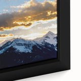 Extra large black wall art depicting textured Colorado Telluride scenery in vibrant colors on framed canvas.