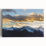 Black and white stretched canvas of Telluride, Colorado landscape, ideal for kitchen wall art.