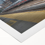 Art deco poster of Connecticut scenery in soft pastel shades on rolled canvas, suitable for dining room decor.