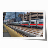 Rolled print of Connecticut scenery featuring lush green landscapes and soft blue skies, ideal for dining room wall art.