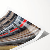 Extra large wall art featuring line art flowers in black on white, rolled canvas print, ideal for large living room decor.