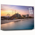 Acrylic print of Daytona scenery with vibrant blue and green tones, suitable for bedroom or dining room decor.