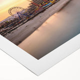 Art deco poster featuring Daytona Beach scene in pastel shades on rolled canvas, suitable for dining room decor.