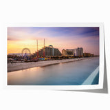 Rolled print of Daytona scenery with vibrant floral elements, suited for art wall dining room or classy bathroom decor.