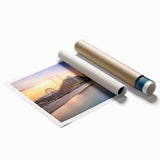 Extra large rolled print of Daytona scenery with vibrant floral elements, ideal for classy bathroom wall art.