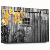 Large abstract wall art of Delaware scenery in muted blue and green tones on acrylic glass.