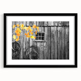 Extra large abstract art print of Delaware scenery in colorful, textured style on a black framed canvas.