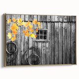 Framed canvas depicting a vintage-style Delaware landscape in black and gold tones, ideal for bedroom wall decor.