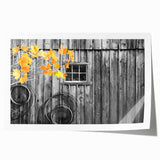 Delaware landscape with floral elements in soft pastel colors on a large rolled canvas.