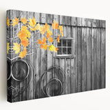 Delaware landscape on large stretched canvas with muted green and blue tones, ideal for kitchen wall art.