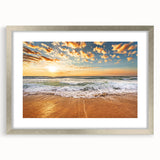 Textured abstract art print of Fort Lauderdale skyline in muted blue tones on a framed canvas, suitable for bedroom decor.