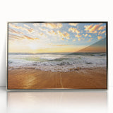 Mid-century modernist art depicting Fort Lauderdale scenery in silver-framed acrylic, ideal for nursery wall art.