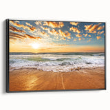 Black and white framed canvas of Fort Lauderdale landscape, ideal for bedroom wall decor.