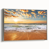 Framed canvas landscape art paintings of Fort Lauderdale featuring vibrant colors on black background.