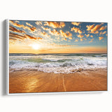 Vintage poster art of Fort Lauderdale with colorful elements on extra-large framed canvas, suited for living room décor.