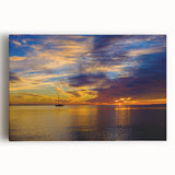 Black and white stretched canvas of Florida Keys scenery, ideal for kitchen wall art.