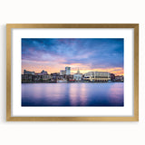 Extra large framed abstract art print showcasing a textured depiction of Savannah, Georgia, in gold and earth tones.