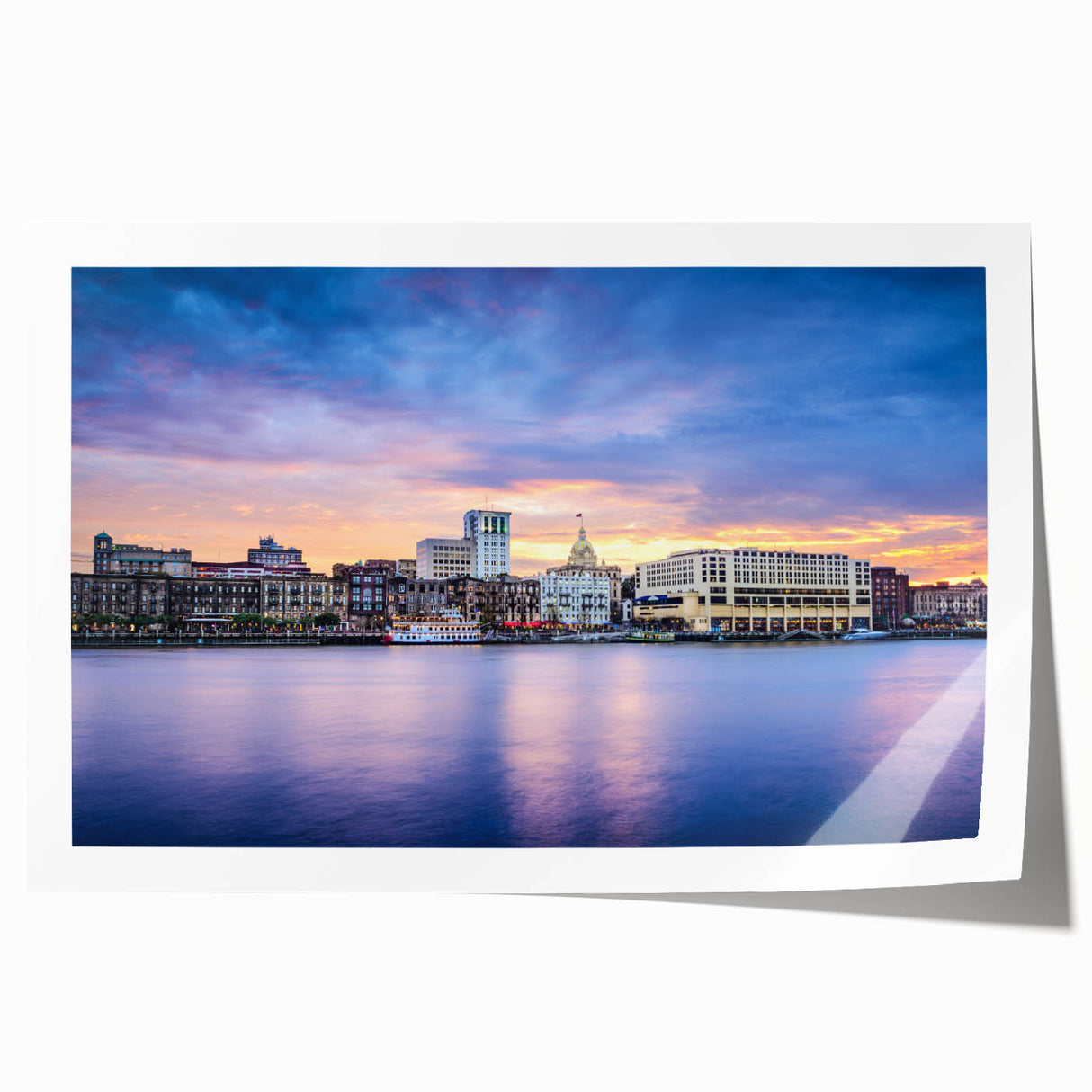 Rolled print of Savannah scenery featuring soft pastel colors and floral elements, ideal for art wall dining room.