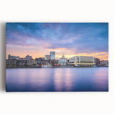 Black and white photograph of Savannah streets on large stretched canvas, suitable for kitchen wall art.