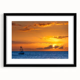 Extra large framed abstract print of colorful, textured Hawaiian scenery, ideal for living room decor.