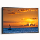 Black and white framed canvas of a Maui landscape, ideal for bedroom wall decor.