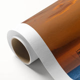 Art deco poster of Maui scenery in pastel shades on rolled canvas, ideal for nursery wall art.