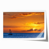 Extra large rolled print of Maui scenery with vibrant green and blue tones, ideal for art wall dining room.