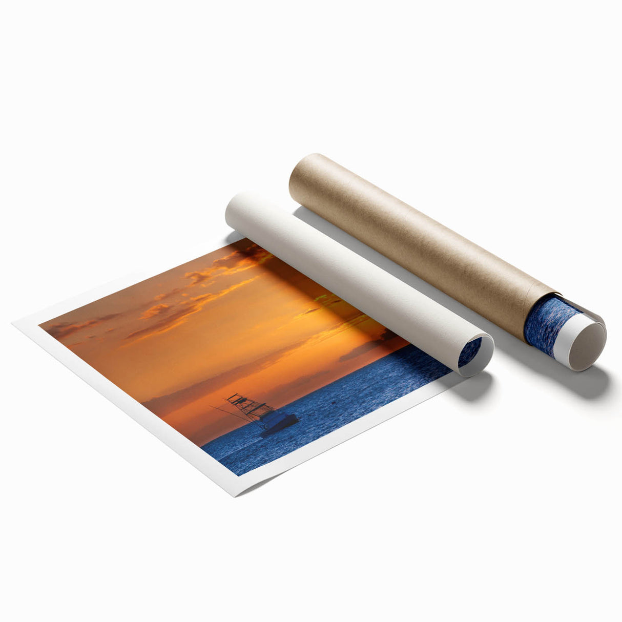 Extra large rolled print of a serene Maui landscape with lush greenery and soft pastel sky.