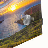 Large abstract wall art of Oahu's landscape in muted earth tones on acrylic glass, ideal for dining room art.