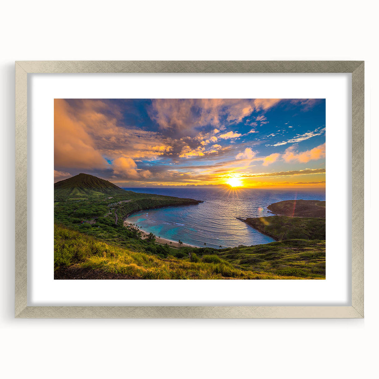 Abstract textured art print featuring muted blue and green hues on a framed canvas, suitable for bedroom wall decor.