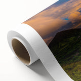 Art Deco poster of Oahu scenery on rolled canvas, featuring soft pastel shades, ideal for nursery wall art.