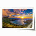 Rolled print of Oahu, Hawaii scenery with vibrant floral elements, ideal for art wall dining room.