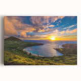 Black and white photo of Oahu, Hawaii on a large stretched canvas, suitable for kitchen wall art.